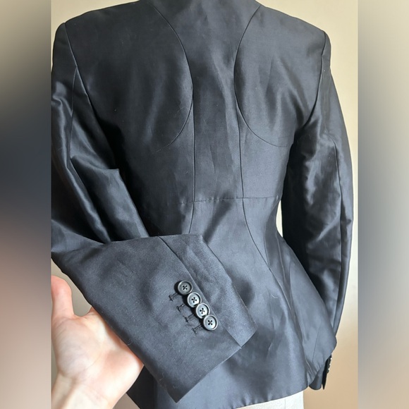 NWOT Rosie Assoulin U-Turn Fitted Mikado Blazer Tailored Silk Jacket $1795 - Picture 9 of 15
